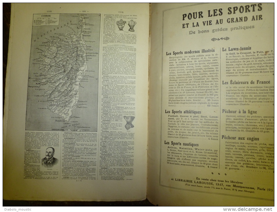 10 fascicules Larousse illustré suivant de C et continuant sur C...:Cathédrales,Cinémat ographe,Coiffe,Coiffure, etc....