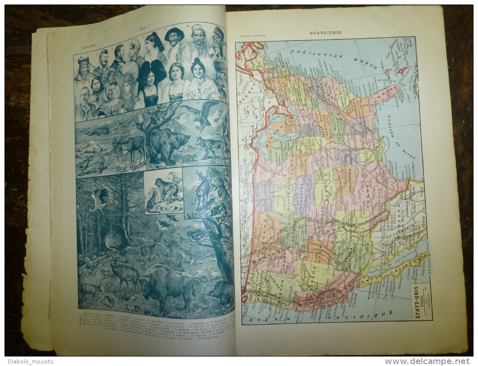 10 Fascicules Du Larousse Illustré Continuant E Et Commençant Sur F...: Europe,Etats-Unis,Eclaira Ge,Escrime,  Etc - Dizionari