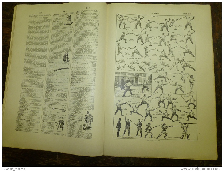 10 Fascicules Du Larousse Illustré Continuant E Et Commençant Sur F...: Europe,Etats-Unis,Eclaira Ge,Escrime,  Etc - Dizionari