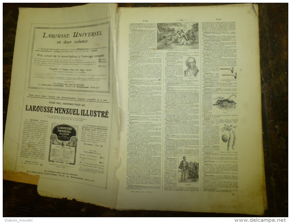 10 Fascicules Du Larousse Illustré Continuant P Et Continuant Sur P..: PÊCHES,PERSE, PLANTES,PORCELAINE..etc.. ......... - Dictionaries