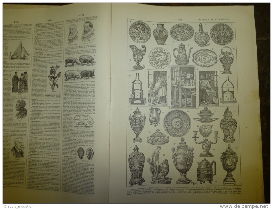 10 fascicules du Larousse illustré continuant P et continuant sur P..: PÊCHES,PERSE, PLANTES,PORCELAINE..etc.. .........