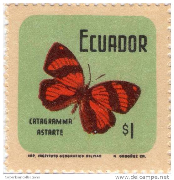 Lote EC69, Ecuador, 1970, Mariposas, Butterflies, 10 Valores, 10v - Ecuador