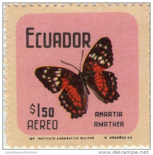 Lote EC69, Ecuador, 1970, Mariposas, Butterflies, 10 Valores, 10v - Ecuador