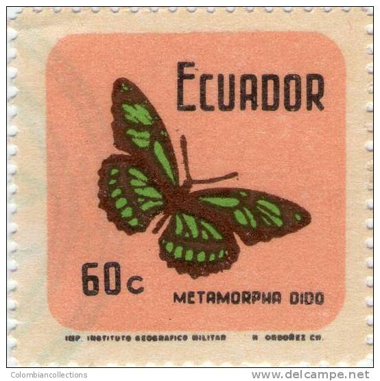 Lote EC69, Ecuador, 1970, Mariposas, butterflies, 10 valores, 10v
