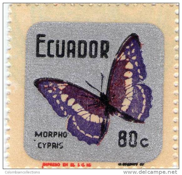 Lote EC69, Ecuador, 1970, Mariposas, butterflies, 10 valores, 10v