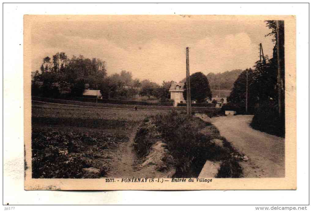 Canton De Montivilliers Village De Fontenay Vue Sur La Route D'entrée - Montivilliers