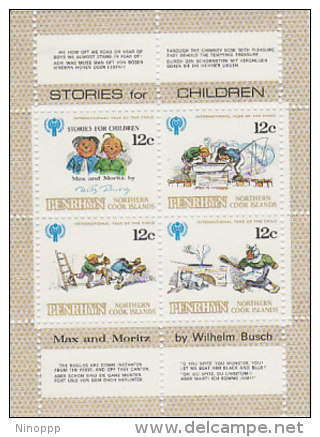 Penrhyn-1979 International Year Of The Child 12c Sheetlet MNH - Penrhyn