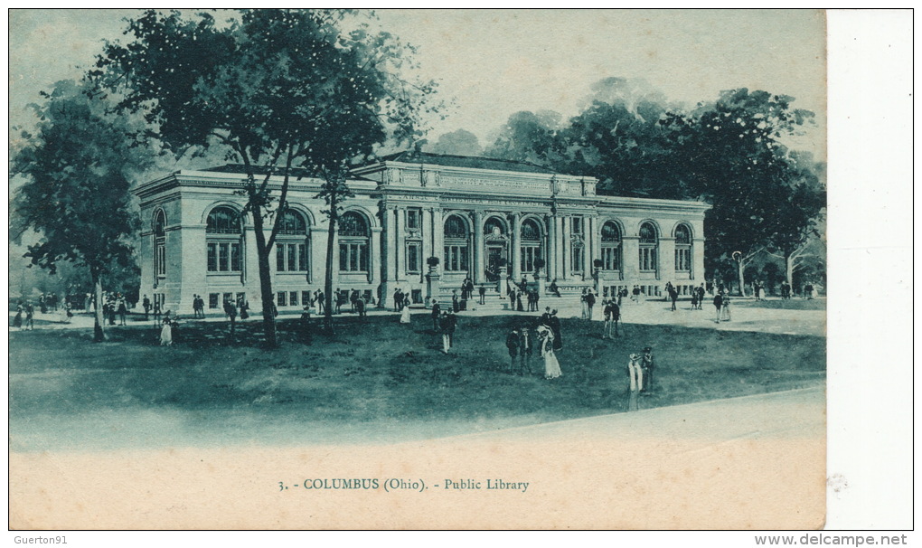 ( CPA ÉTATS UNIS )  COLOMBUS  /  OHIO  /  Public Library  - - Columbus