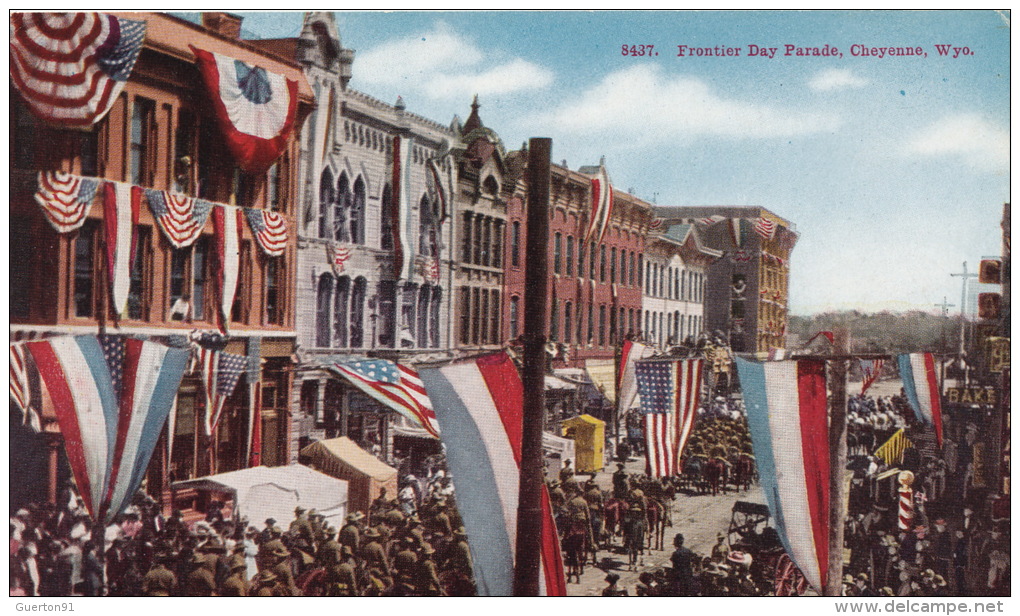 ( CPA ÉTATS UNIS )  CHEYENNE  /  WYOMING  /  Frontier Day Parade  - - Cheyenne