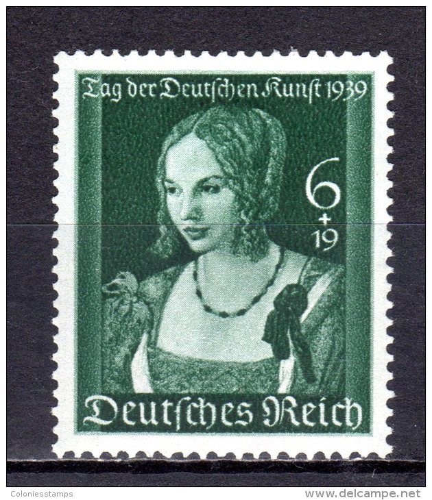 (3410) GERMANY (THIRD REICH), 1939 ("Venetian Woman" By Albrecht Durer).  Mi # 700. MNH** Stamp - Neufs