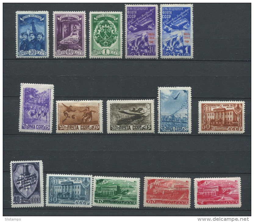 Russia/USSR 1948Mi 1246-9,12136-8,1239-0,1292-4,1272-4 MH Complete Sets CV 72 Euro - Unused Stamps