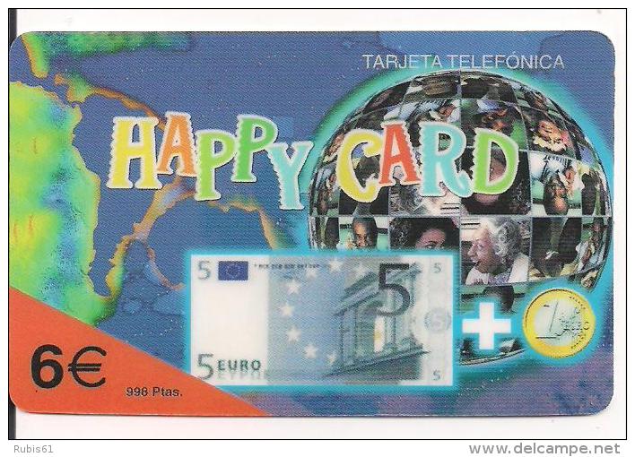 TARJETA PREPAGO HAPPY CARD EURO BILLETE - Francobolli & Monete