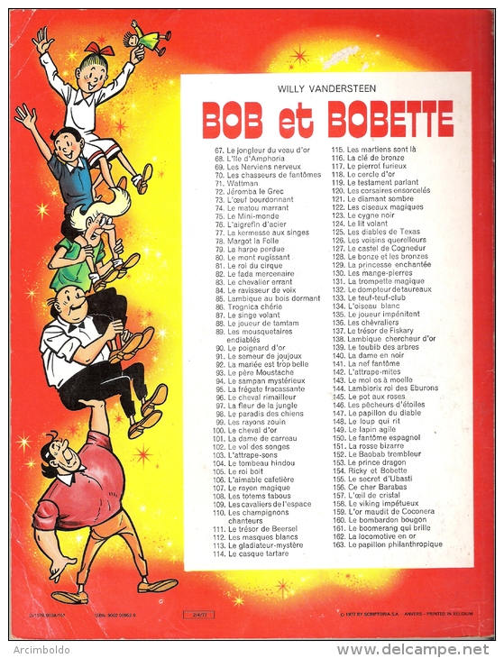 Bob Et Bobette N° 161 Le Boomerang Qui Brille 1977 - Bob Et Bobette