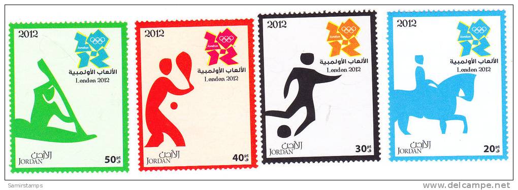 Jordan, New Issue 2012 Olympic Games LONDON, 4 Stamps Cpl. Set- Nice Topical Issue - Summer 2012: London