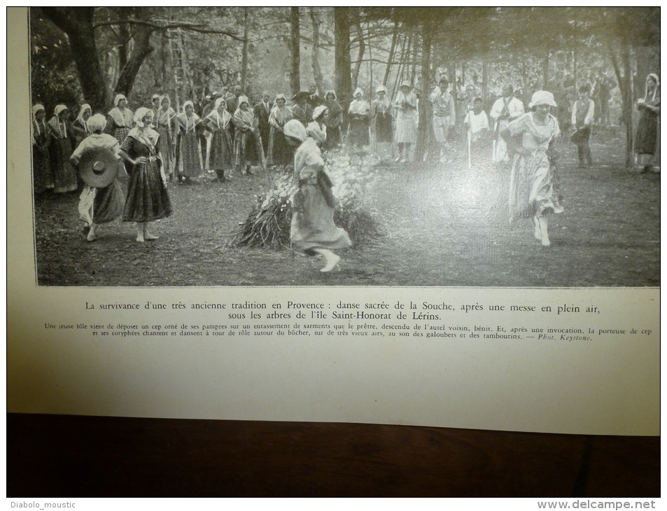 18 Oct 1930: Les Fêtes De BRETAGNE (Plougastel..etc..); Danse Sacrée De La Souche Dans L'île De Saint-Honorat De Lérins - L'Illustration