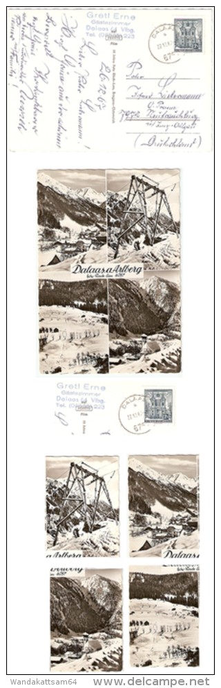 AK 4087 Dalaas A. Arlberg Mehrbildkarte 4 Bilder 27.12.67 6752 DALAAS A - Bludenz