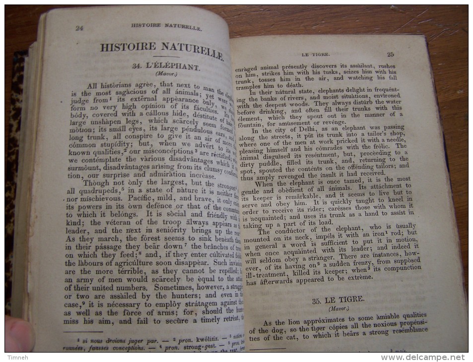 PREMIER VOLUME (en 2 volumes) CHRESTOMATHIE ANGLAISE choix morceaux  PROSATEURS ET POETES ANGLAIS 1866 BROCKHAUS graeser