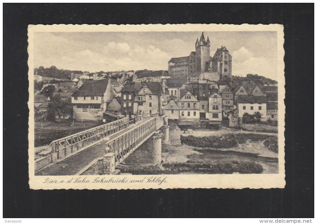 AK  Diez An Der Lahn Lahnbrücke Und Schloss - Diez