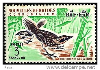 FRANCAISE NEW HEBRIDES BIRD BIRDS PART SET OF 1 STAMP 3 FRANCS MINTNH 1963 SGF122 READ DESCRIPTION !! - Nuevos