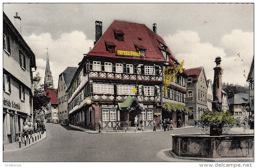 GERMANY - Luftkurort Nagold Im Schwarzwald 1956 - Am Hotel Post - Nagold