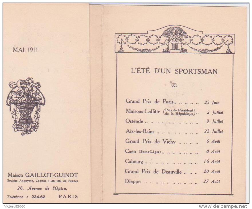 CARTE D'INVITATION MAI 1911 MAISON GAILLOT-GUINOT 26 AVENUE DE L'OPERA PARIS. - Publicité