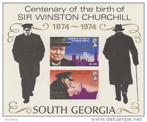 South Georgia-1974 Churchill Souvenir Sheet MNH - Südgeorgien