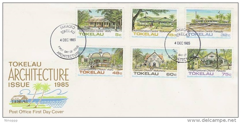 Tokelau-1985 Archetecture FDC - Tokelau