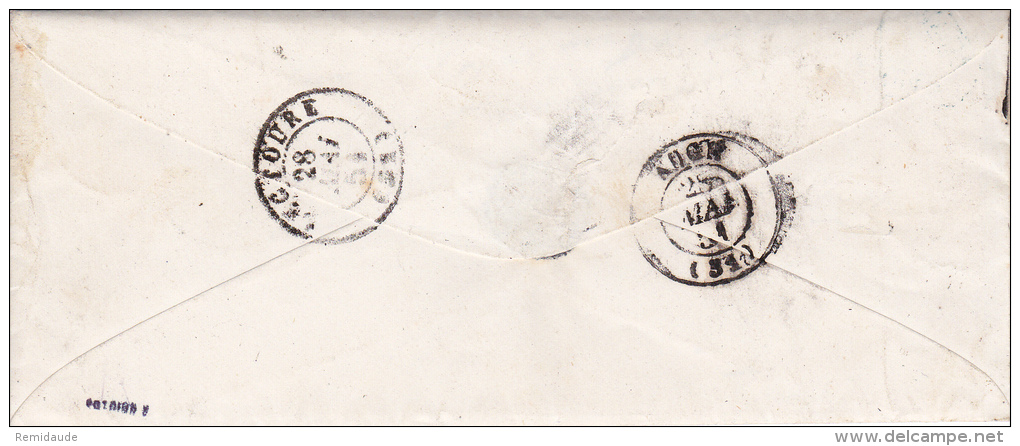 1851 - 25c CERES Sur ENVELOPPE + LETTRE De LAVARDAC (LOT ET GARONNE) Pour Le GERS - IND 14 - 1849-1850 Ceres