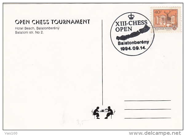 CPA CHESS, ECHECS,  BALATON OPEN CHESS TOURNAMENT - Echecs