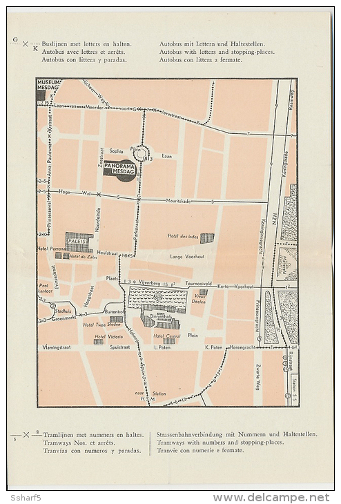 Dordrecht "Doka" Kaart Van 7 Postkarten 14x9 Cm Dordtse Kantoorboekhandelaren Stadtkaart M Buslijnen, Tramlijnen C.1930? - Dordrecht