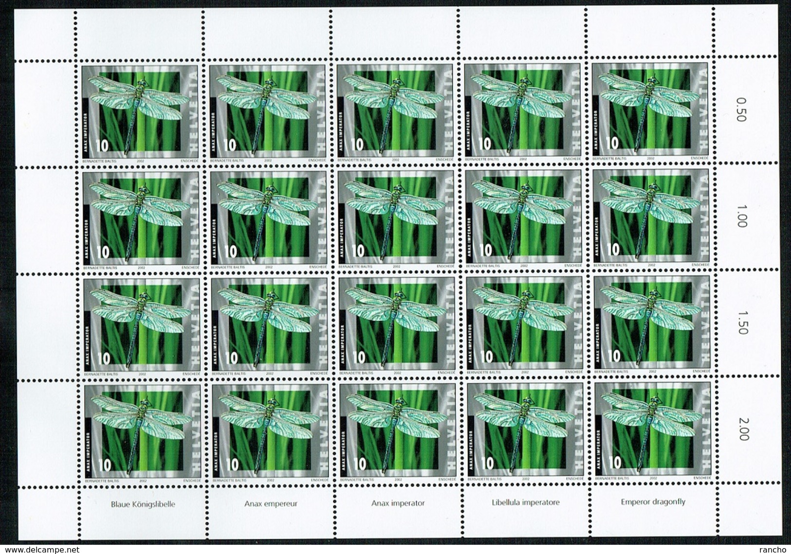 ** PLANCHE 2002 COLLECTION TIMBRES NEUFS AVEC GOMME C/.S.B.K. Nr1061. Y&TELLIER Nr:1727. MICHEL Nr:1802. ** - Nuevos