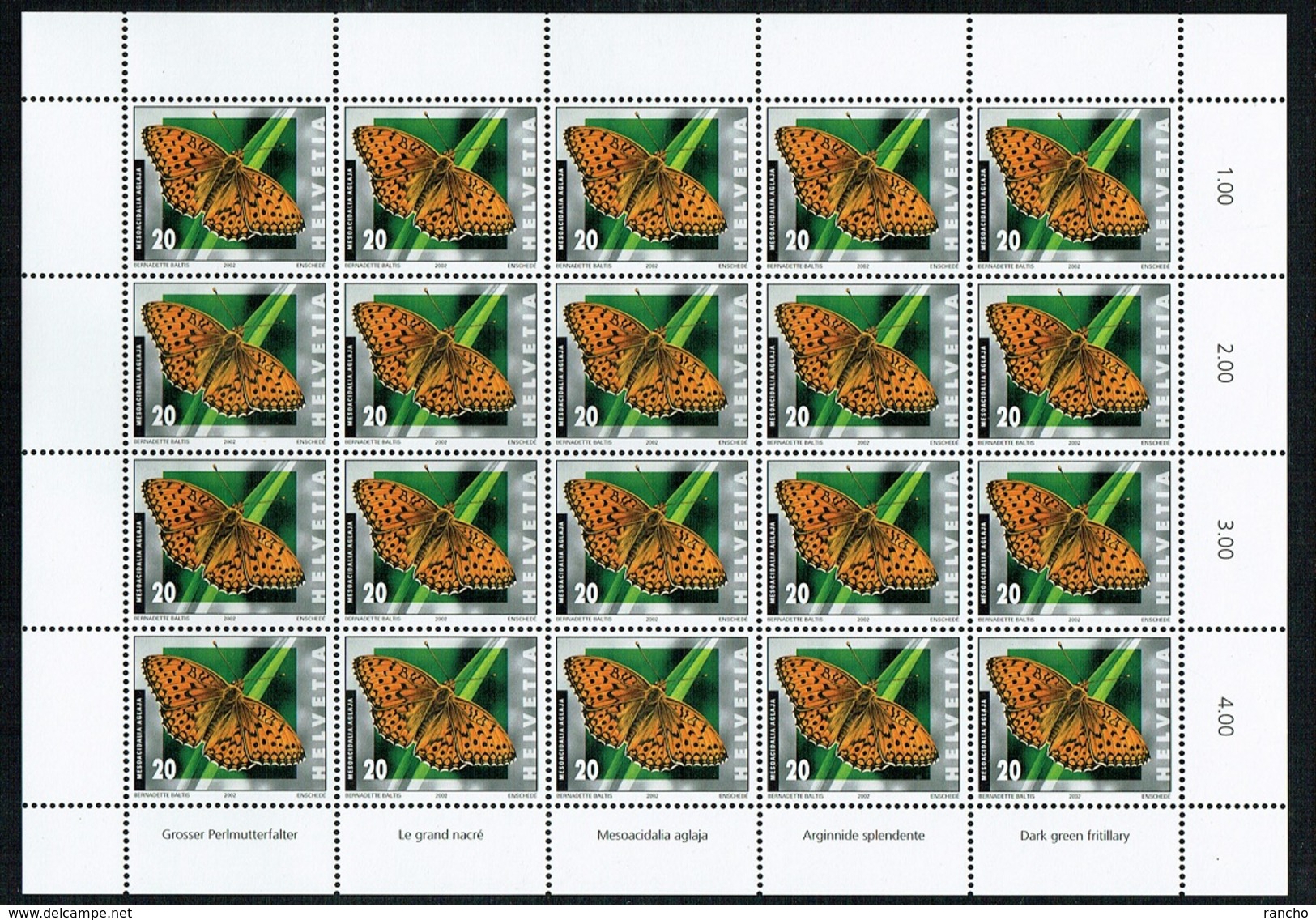 ** PLANCHE 2002 COLLECTION TIMBRES NEUFS AVEC GOMME C/.S.B.K. Nr:1062. Y&TELLIER Nr:1728. MICHEL Nr:1803. ** - Nuevos