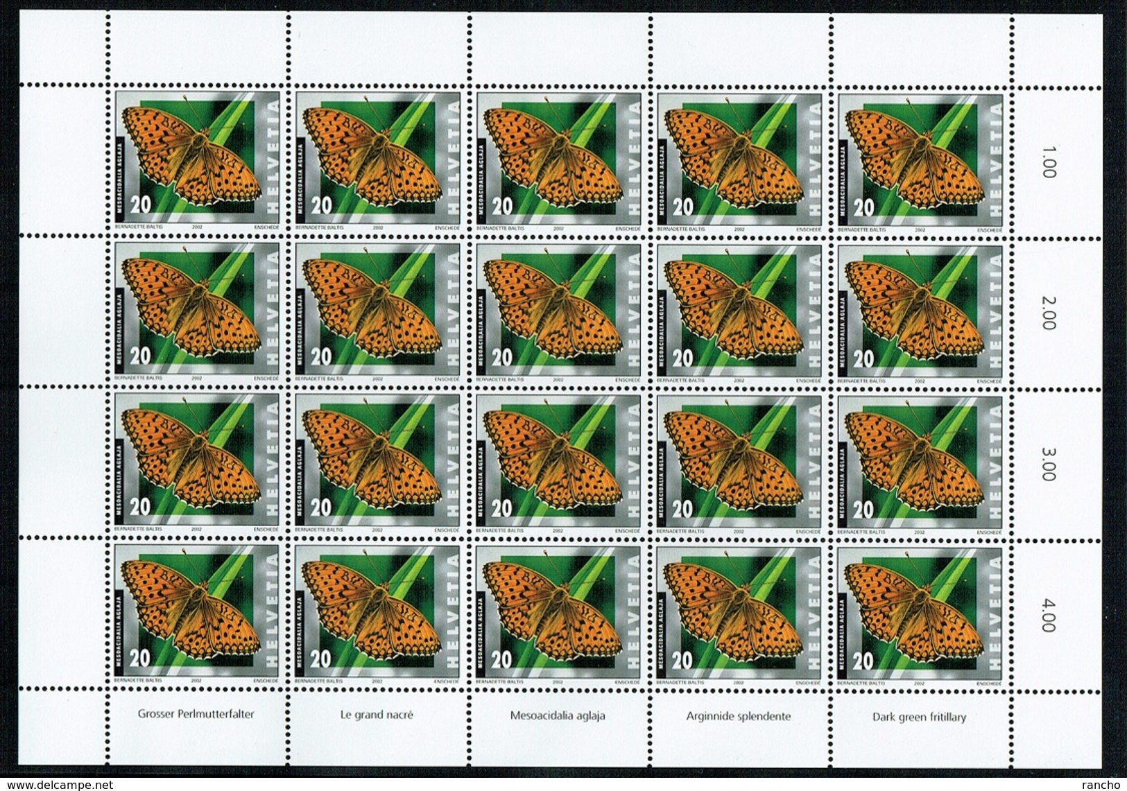 ** PLANCHE 2002 COLLECTION TIMBRES NEUFS AVEC GOMME C/.S.B.K. Nr:1062. Y&TELLIER Nr:1728. MICHEL Nr:1803. ** - Nuevos