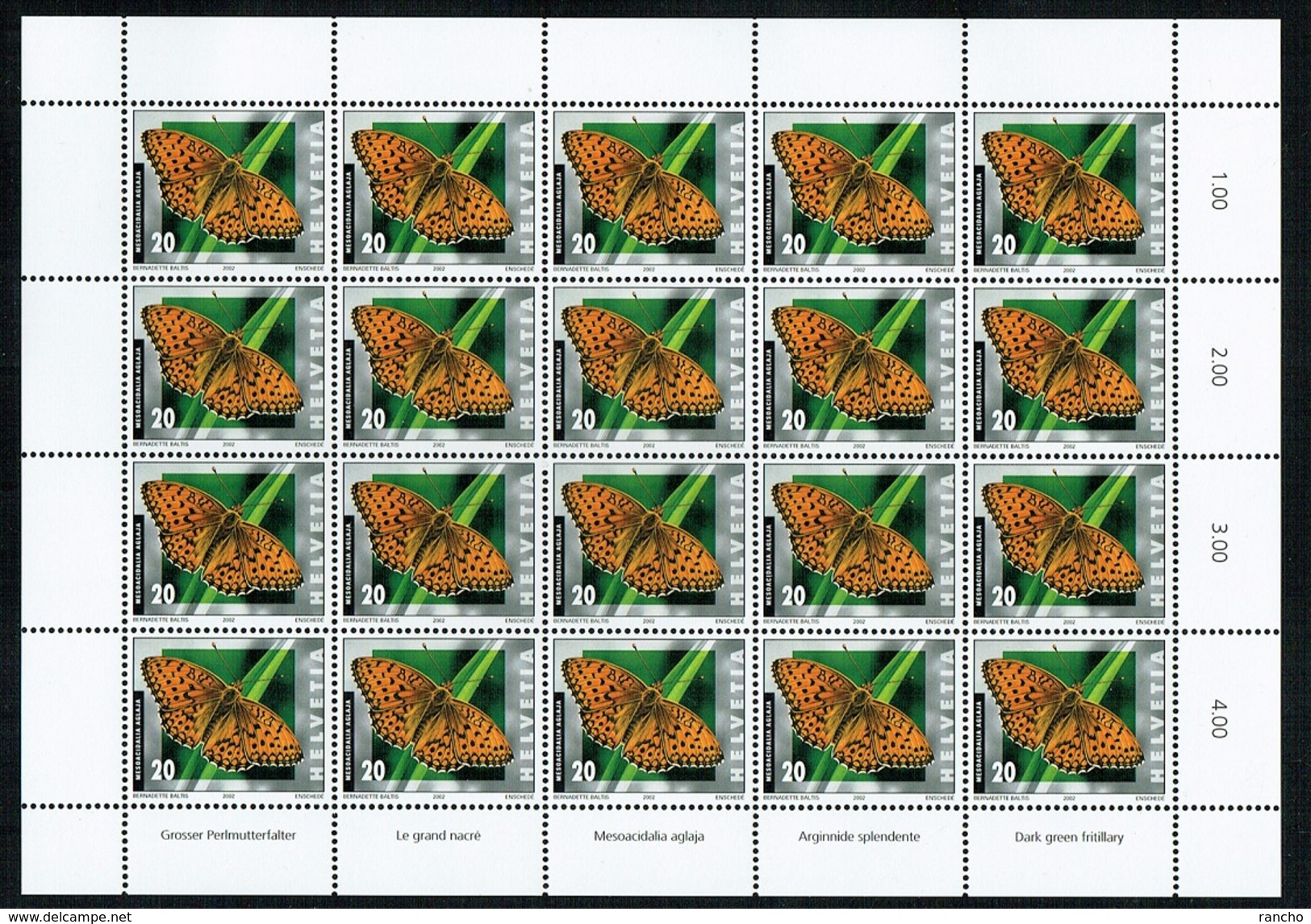 ** SERIE 2002 4xPLANCHES COLLECTIONS NEUFS C/.S.B.K. Nr:1061/1064.Y&TELLIER Nr:1727/1730. MICHEL Nr:1802/1805. ** - Unused Stamps