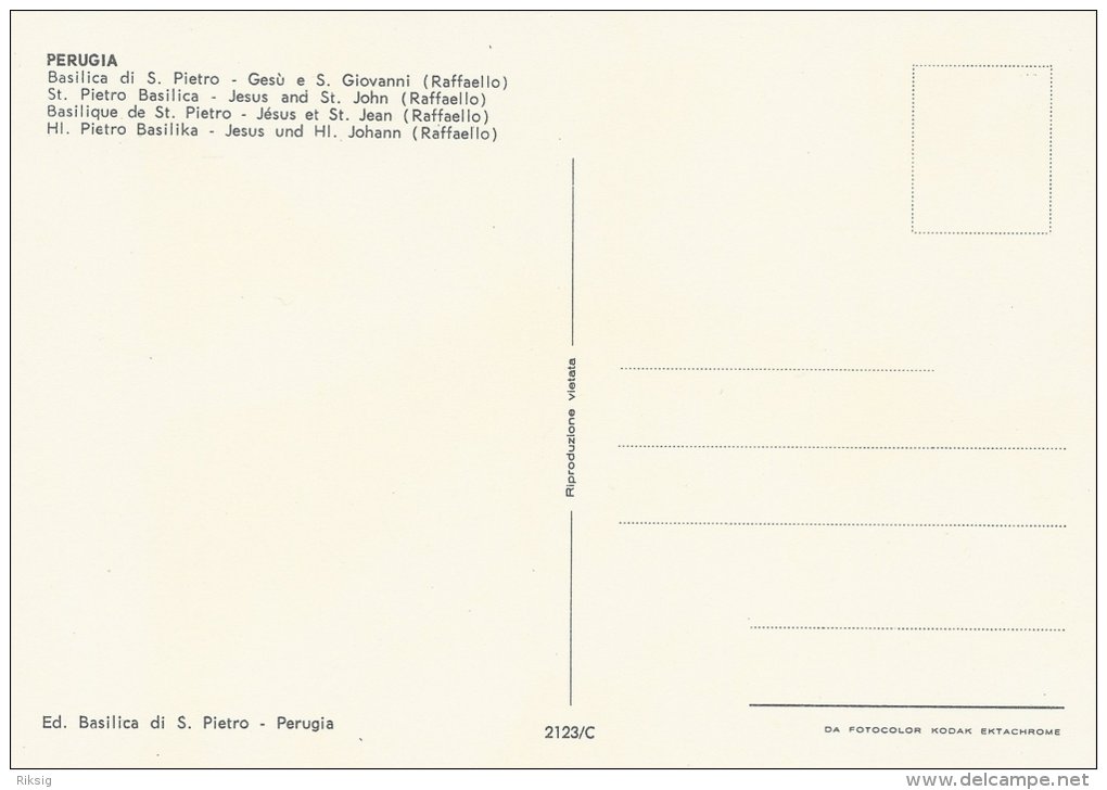 Perugia -Jesus And St. John   Basilica Di San Pietro.      # 01594 - Jésus