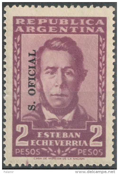 Argentina 1957  Official   2 Pesos  - Scott O109  MH - Service