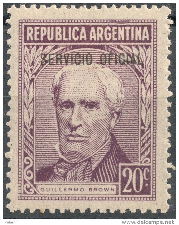 Argentina 1957  Official   20 Centavos  - Scott O108 MH - Servizio