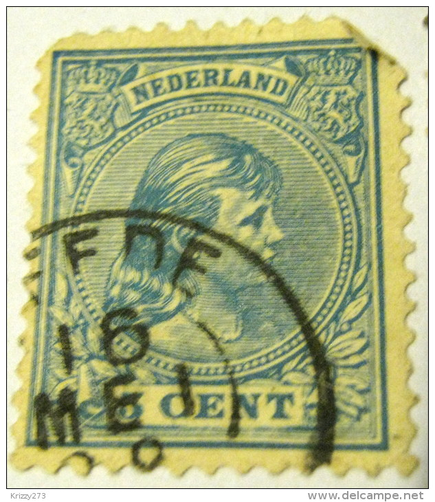 Netherlands 1876 Princess Wilhelmina 5c - Used - Oblitérés