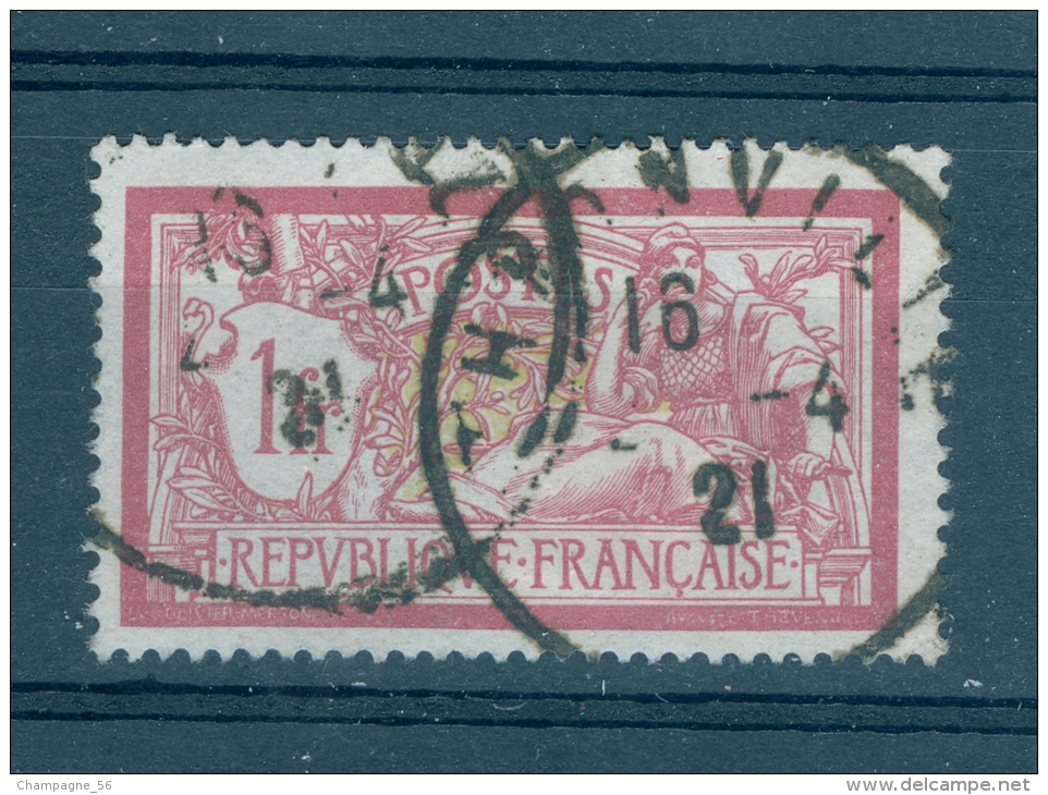 VARIÉTÉS FRANCE  1900 / 24   N° 121   MERSON ?.4.21  OBLITÉRÉ  DOS  CHARNIÈRE - Usati