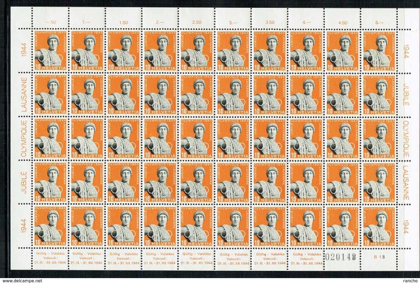 ** PLANCHE 1944 DE COLLECTION TIMBRES NEUFS AVEC GOMME C/.S.B.K. Nr:259W. Y&TELLIER Nr:392. MICHEL Nr:428x.** - Unused Stamps