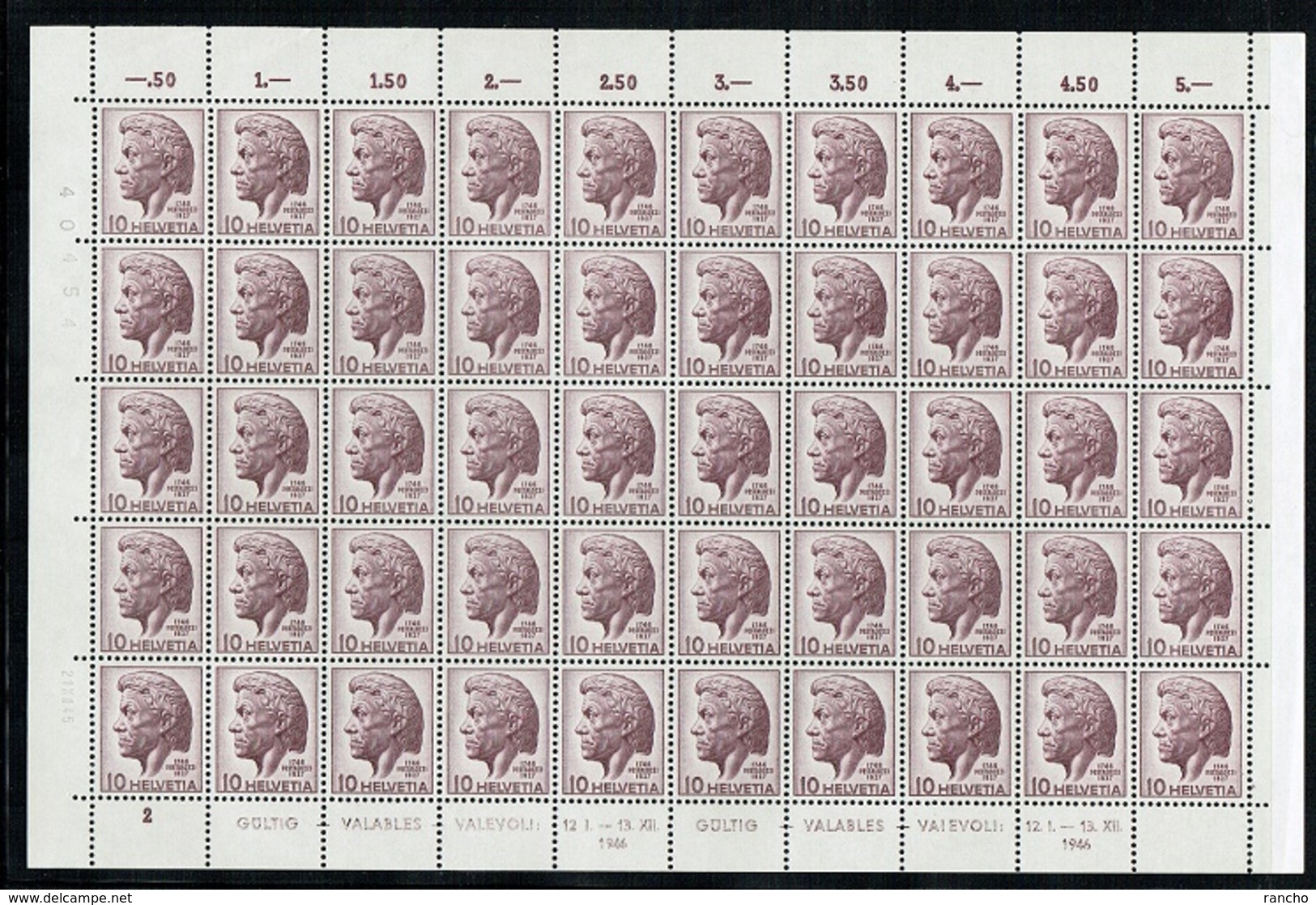 ** PLANCHE 1946 DE COLLECTION TIMBRES NEUFS AVEC GOMME C/.S.B.K. Nr:275. Y&TELLIER Nr:427. MICHEL Nr:469.** - Unused Stamps