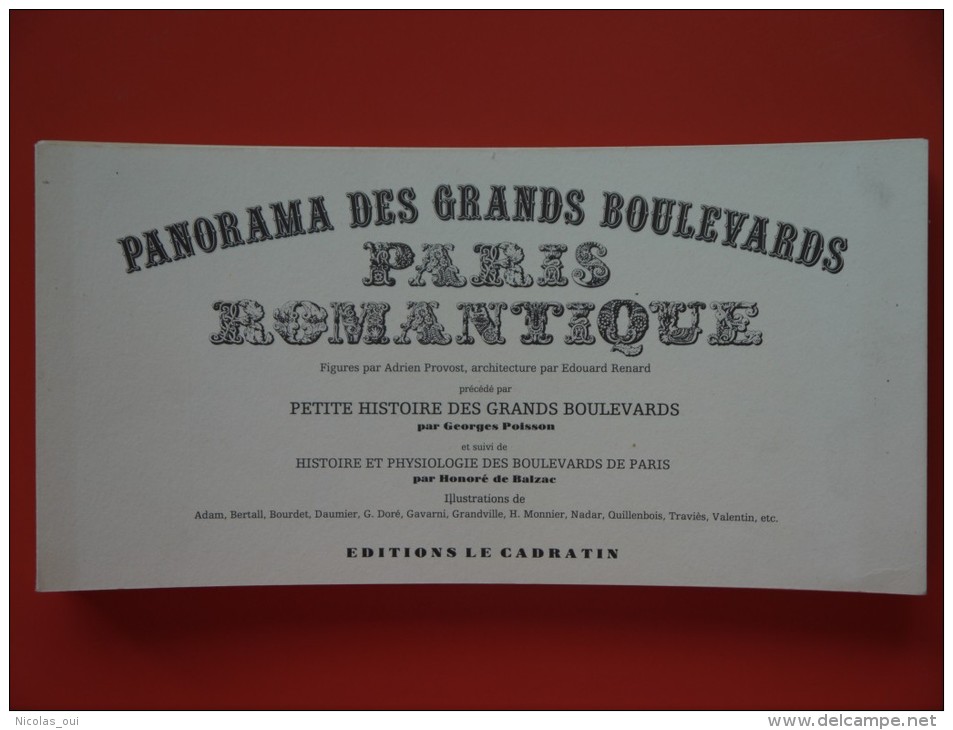 1980 Panorama Des Grands Boulevards Paris Romantique  Exemplaire N° 906 - Paris