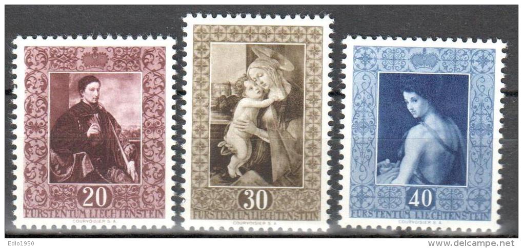 Liechtenstein 1952  Art  Painting Gemalde - Mi.306-308 MNH (**) - Neufs