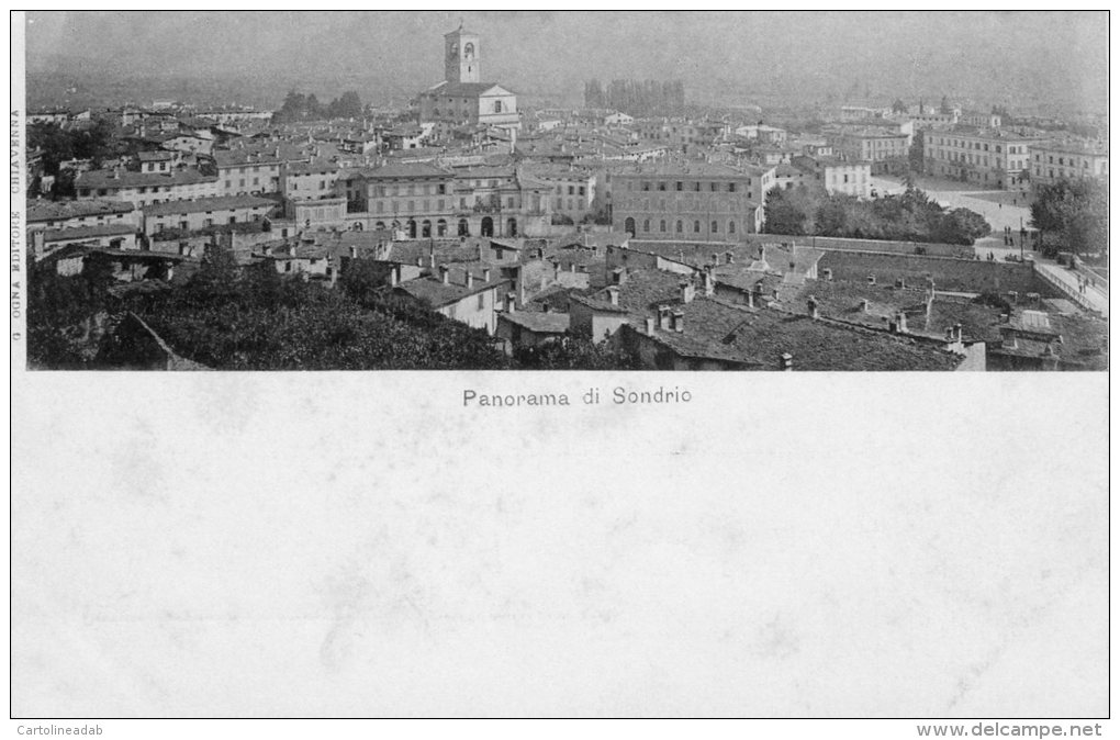 [DC8384] SONDRIO - PANORAMA DI SONDRIO - Old Postcard - Sondrio