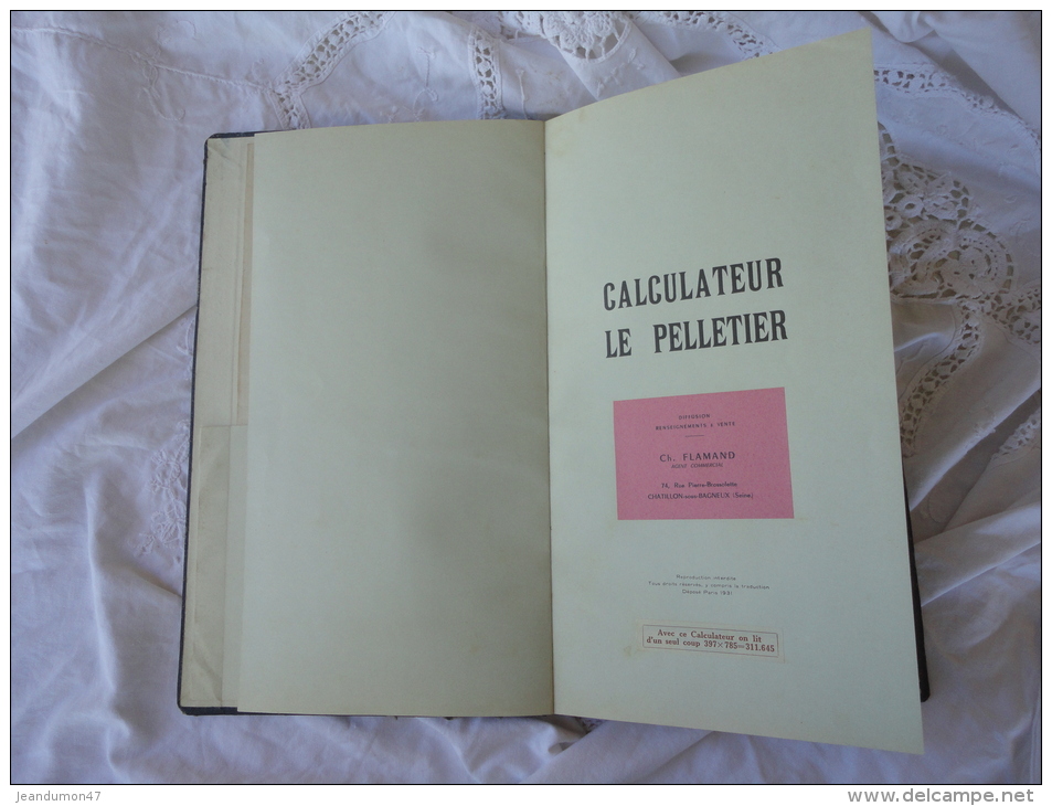 CALCULATEUR " LE PELLETIER ". EN EXCELLENT ETAT. - Andere Accessoires