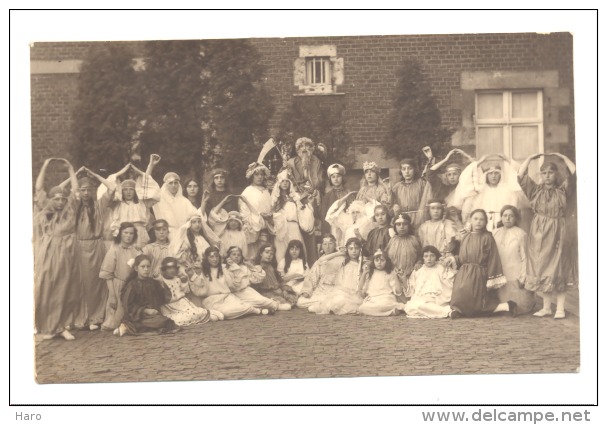 HERVE - Photo Carte D\´un Groupe D\´élèves- Arrière Du Bâtiment - Vieux Couvent, Rue Haute - Ecole (1519)ap - Herve