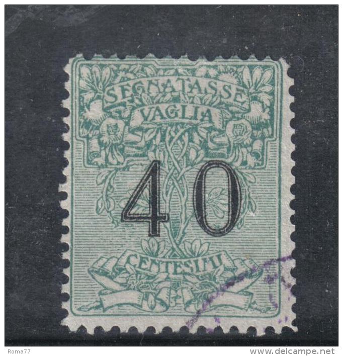 SS1120 - REGNO 1924 , Segnatasse Vaglia Il 40 Cent N. 2  Used - Mandatsgebühr