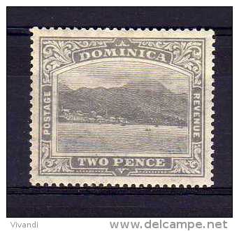 Dominica - 1921 - 2 Pence Definitive (Watermark Multiple Script CA Sideways) - MH - Dominica (...-1978)