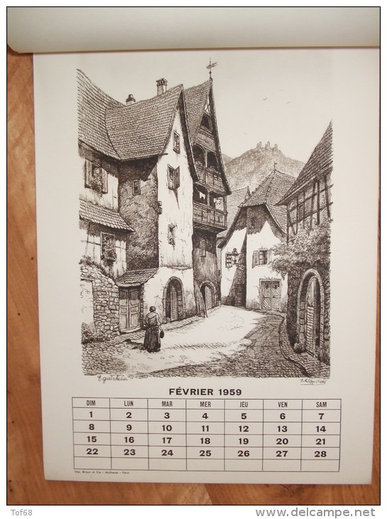 Calendrier Banque Populaire 1959 Mulhouse Altkirch Thann - Big : 1941-60