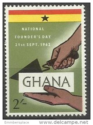 GHANA - 1962 FOUNDERS DAY (GHANA BRICK) 2s MH *     SG 295  Sc 127 - Ghana (1957-...)